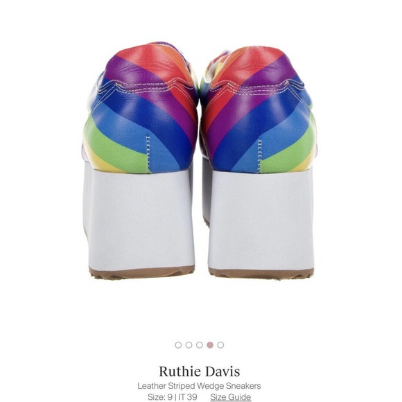 RUTHIE DAVIS RAINBOW "PRIDE" PLATFORM SNEAKERS, RARE FIND! - Picture 4 of 5